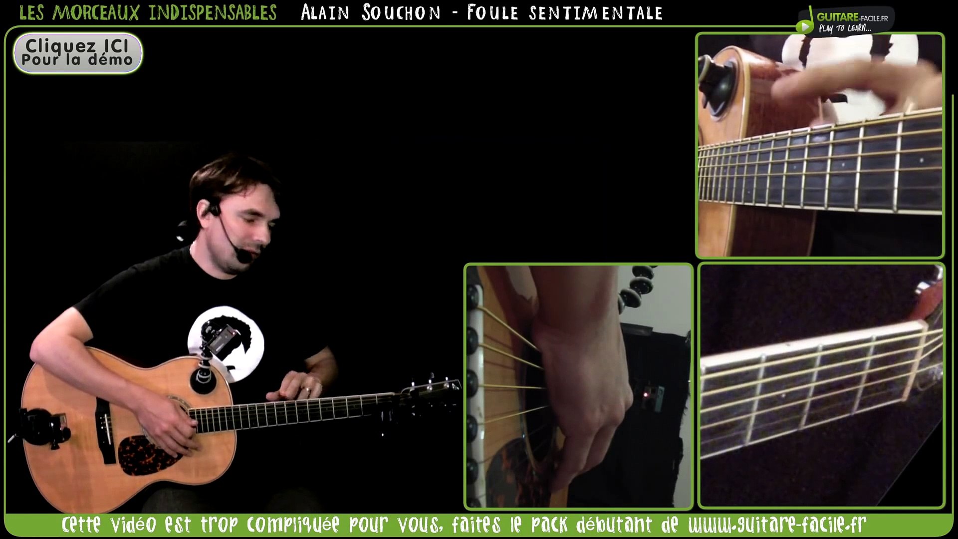 Apprendre Foule sentimentale de Alain Souchon à la guitare - Vidéo  Dailymotion