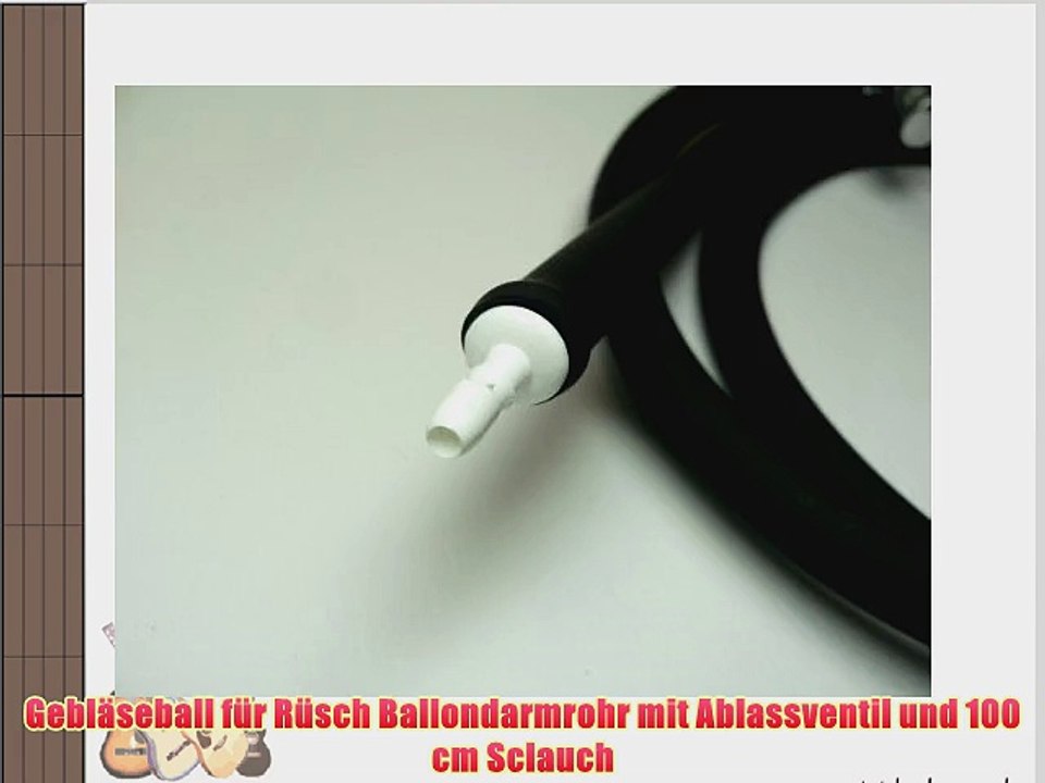 Gebl?seball f?r R?sch Ballondarmrohr mit Ablassventil und 100 cm Sclauch