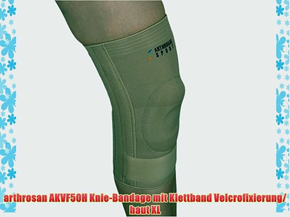 arthrosan AKVF50H Knie-Bandage mit Klettband Velcrofixierung/ haut XL