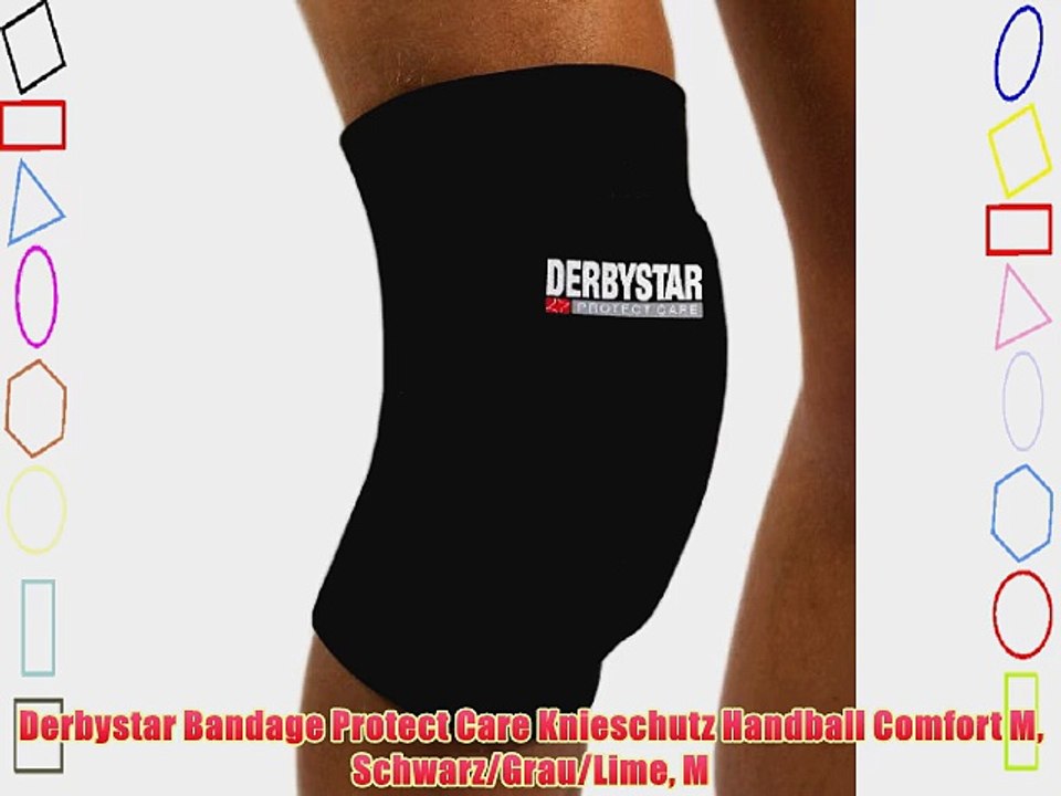 Derbystar Bandage Protect Care Knieschutz Handball Comfort M Schwarz/Grau/Lime M