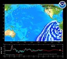 Animation after Chile Earthquake of Tsunami across Pacific