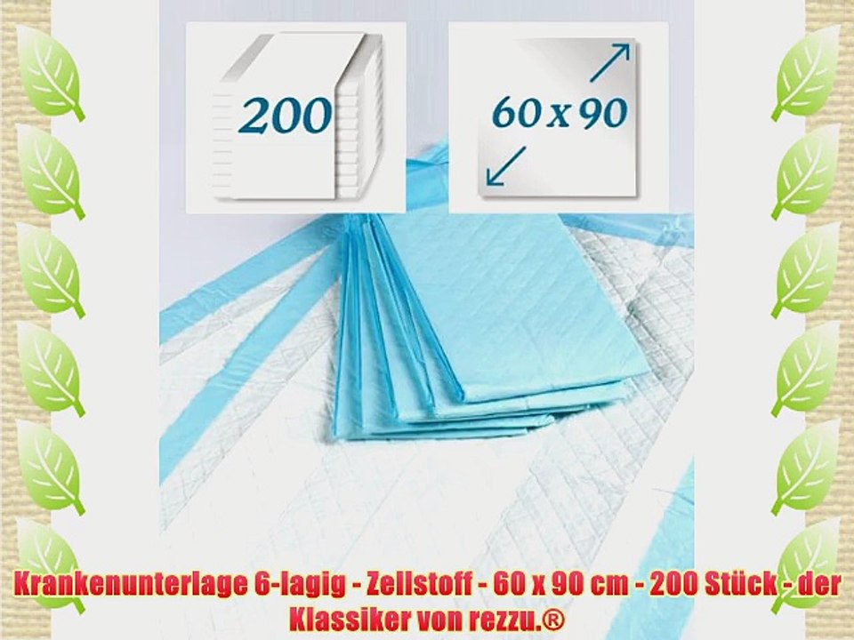 Krankenunterlage 6-lagig - Zellstoff - 60 x 90 cm - 200 St?ck - der Klassiker von rezzu.?