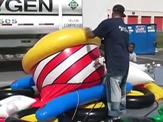 Inflating a balloon