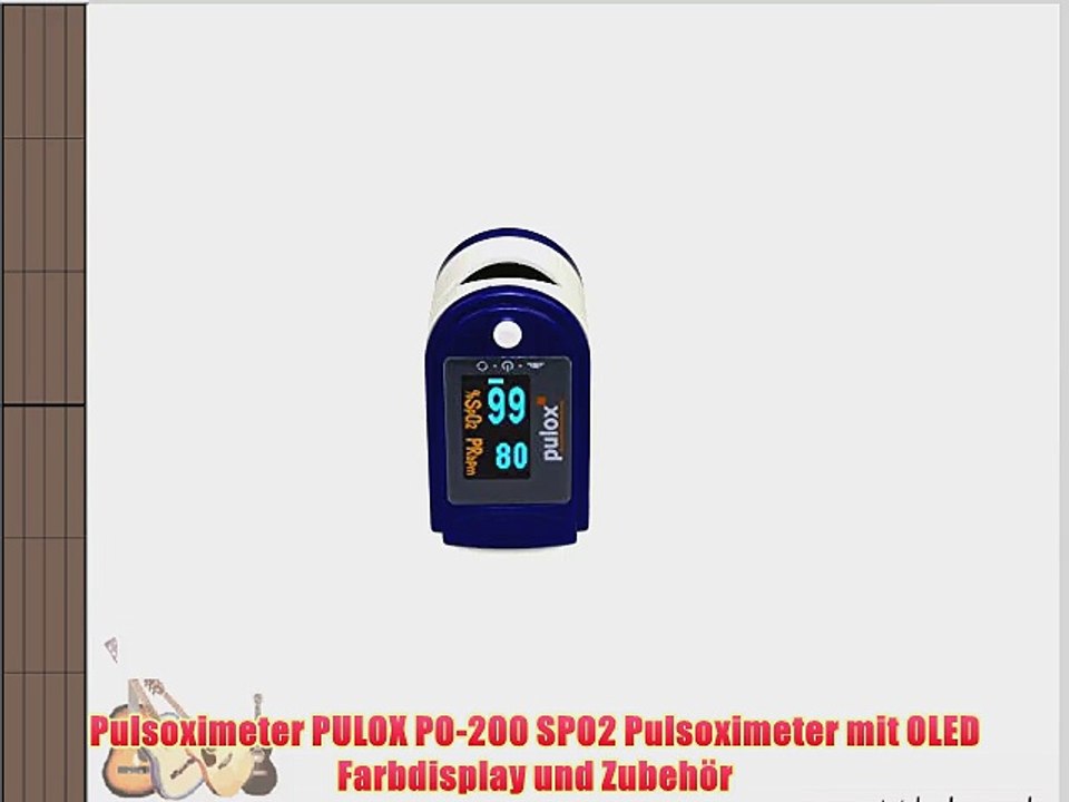 Pulsoximeter PULOX PO-200 SPO2 Pulsoximeter mit OLED Farbdisplay und Zubeh?r