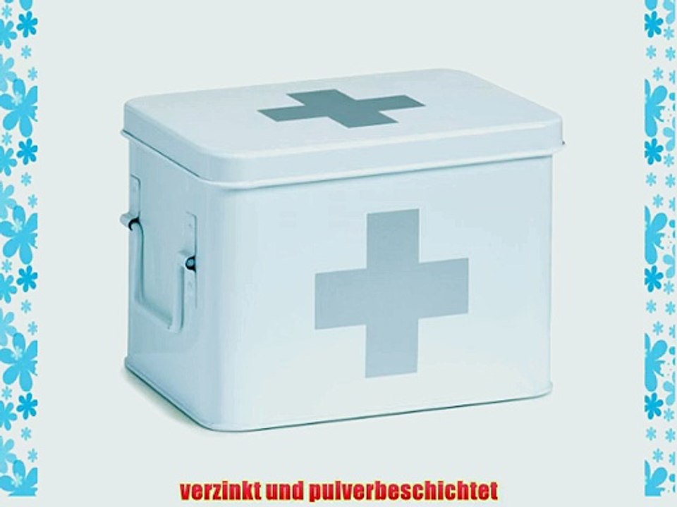 Zeller 18118 Medizin-box  Metall / M 21.5 x 16 x 16 cm wei?