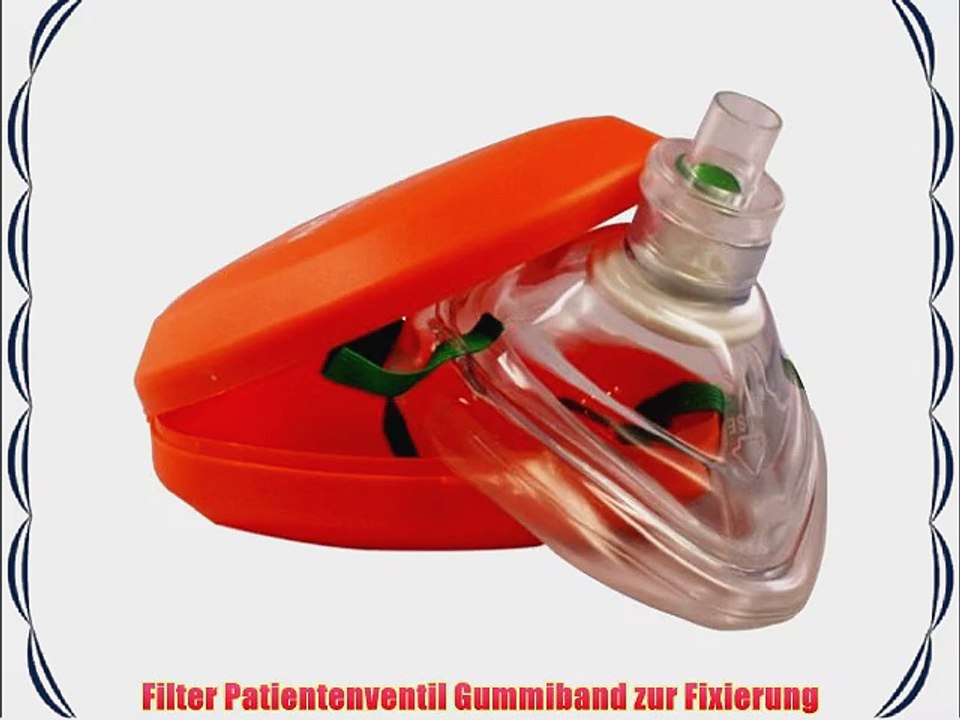 3 x CPR Beatmungsmaske mit aufgedruckter Ersthelfer-Anleitung