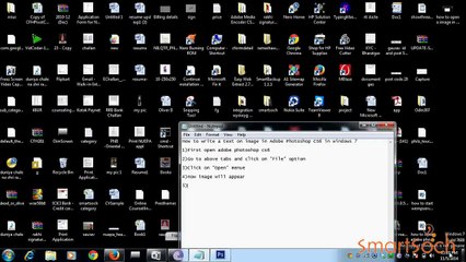 How To Write Some Text On Image In Adope Photoshop Cs6 In Windows 7