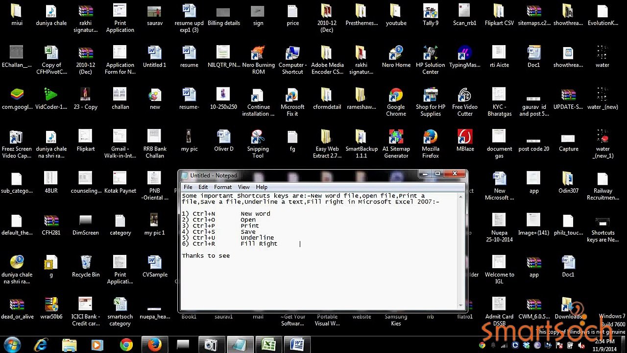 New Workbook File,open File,print A File,save A File,underline A Text,fill Right In Microsoft Excel 2007-6_(new)