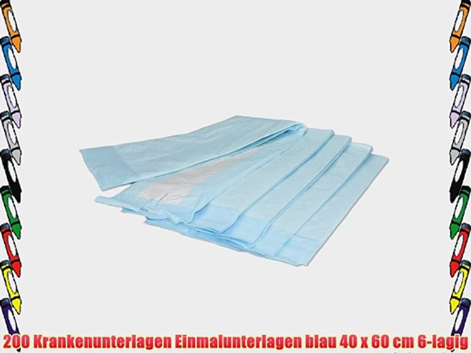 200 Krankenunterlagen Einmalunterlagen blau 40 x 60 cm 6-lagig