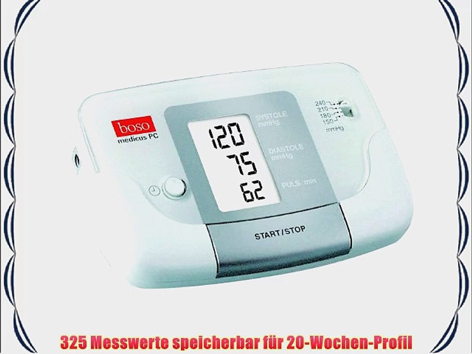 Boso Medicus PC 2 Oberarm-Blutdruckmessger?t mit PC-Anschluss und Softwarepaket  f?r die Computergest?tzte
