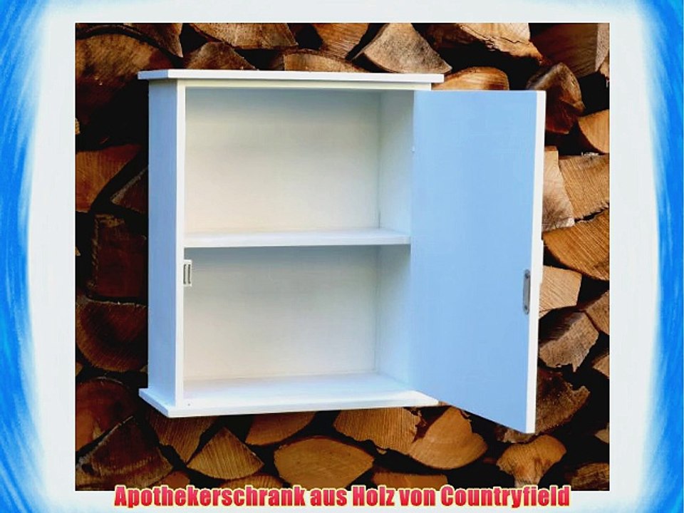 Apothekerschrank aus Holz Wandschrank f?r Medizin im Landhaus Stil - 30x35x135cm