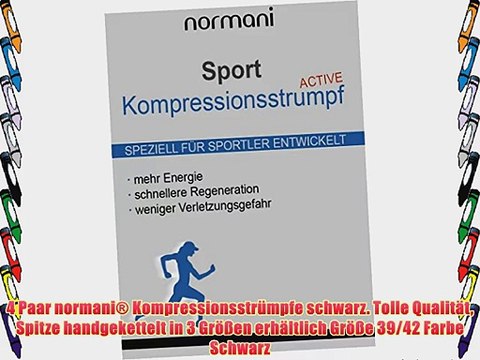 4 Paar normani? Kompressionsstr?mpfe schwarz. Tolle Qualit?t Spitze handgekettelt in 3 Gr??en