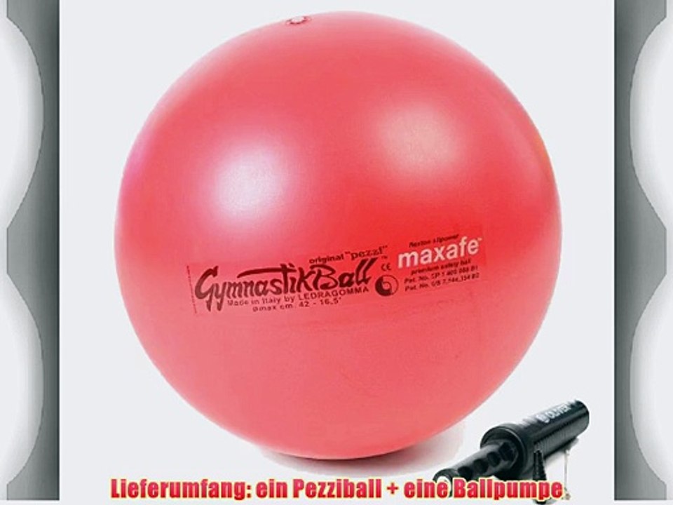 Orig. Pezzi Ball MAXAFE 75 cm rot inkl. Pumpe PLUS