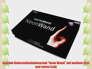 Kinklab Elektrostimulationsstab Neon Wand mit wei?em Griff und rotem Licht