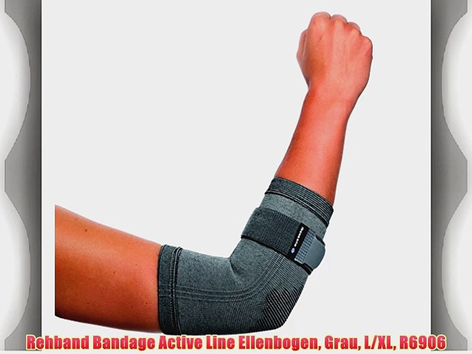 Rehband Bandage Active Line Ellenbogen Grau L/XL R6906