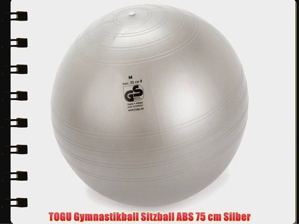TOGU Gymnastikball Sitzball ABS 75 cm Silber