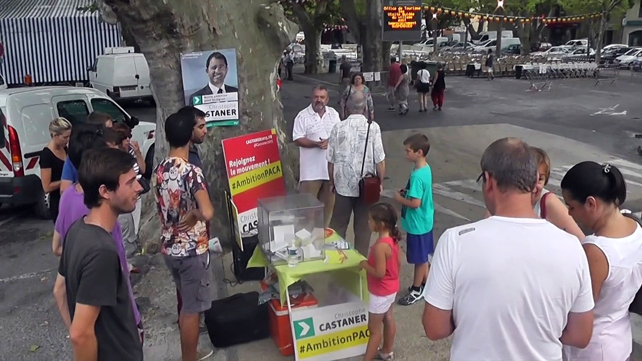 Caravane de l' #AmbitionPACA à Vinon sur Verdon avec Christophe Castaner