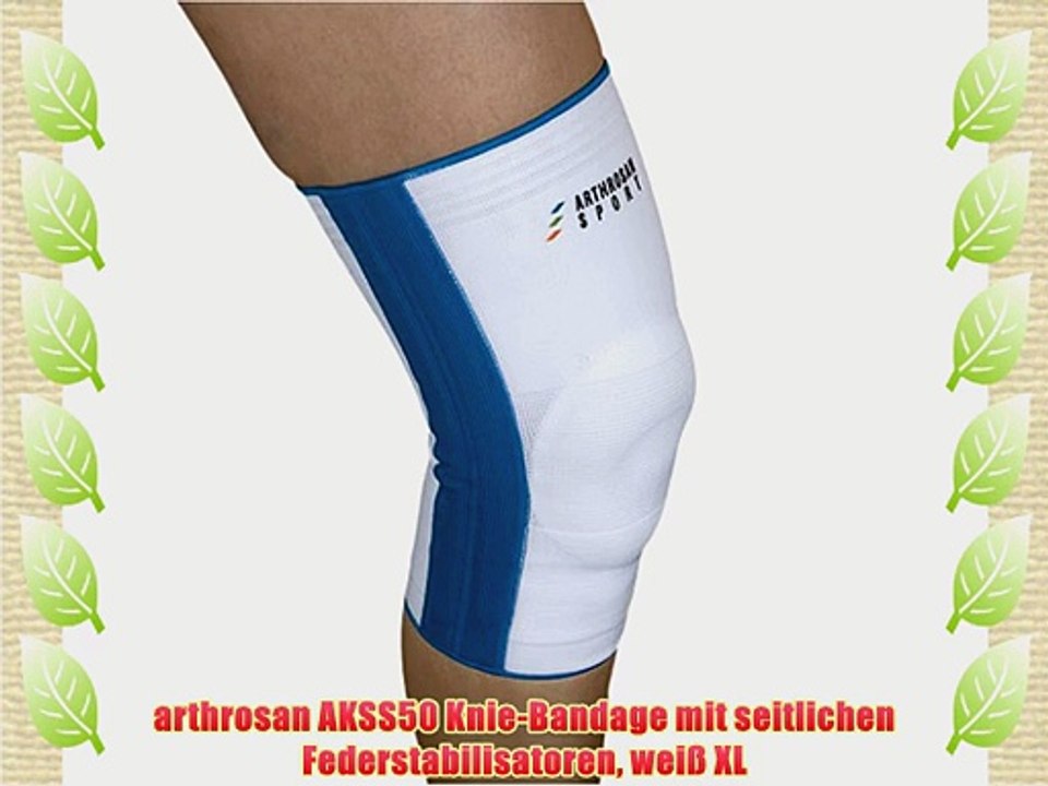 arthrosan AKSS50 Knie-Bandage mit seitlichen Federstabilisatoren wei? XL