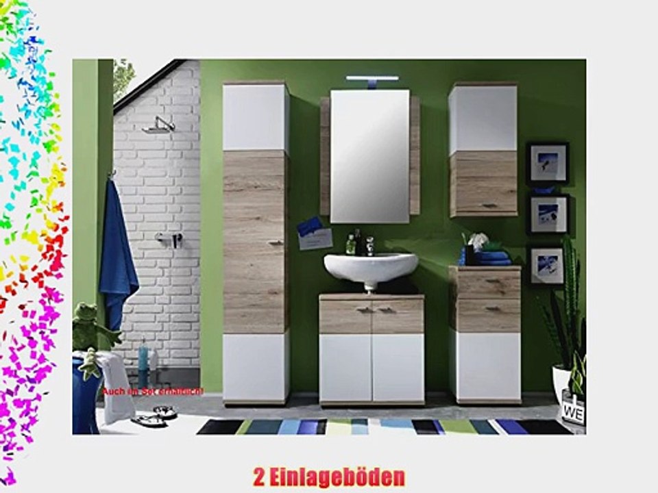 trendteam CP50391 Badezimmerspiegelschrank Eiche San Remo Nachbildung BxHxT 60x80x15 cm wei?