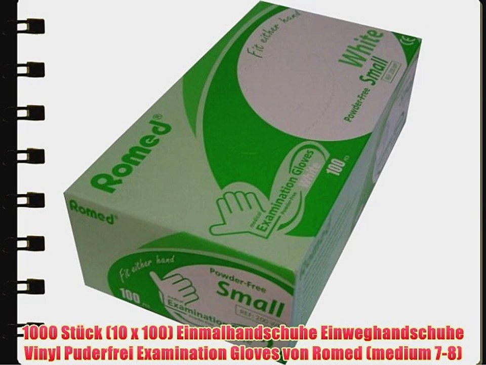 1000 St?ck (10 x 100) Einmalhandschuhe Einweghandschuhe Vinyl Puderfrei Examination Gloves