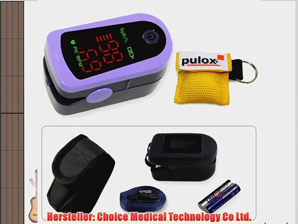 Fingerpulsoximeter Pulsoximeter Fingerpulsoxymeter oxymeter MD 300 C13 mit Gratis Zubeh?r (Aufbewahrungstasche