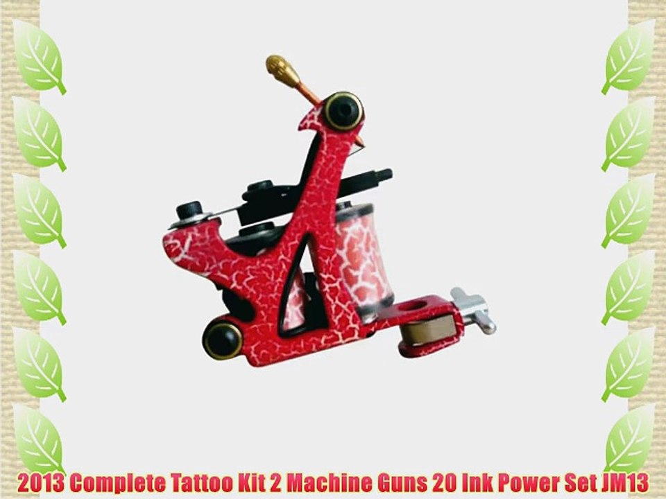 2013 Complete Tattoo Kit 2 Machine Guns 20 Ink Power Set JM13