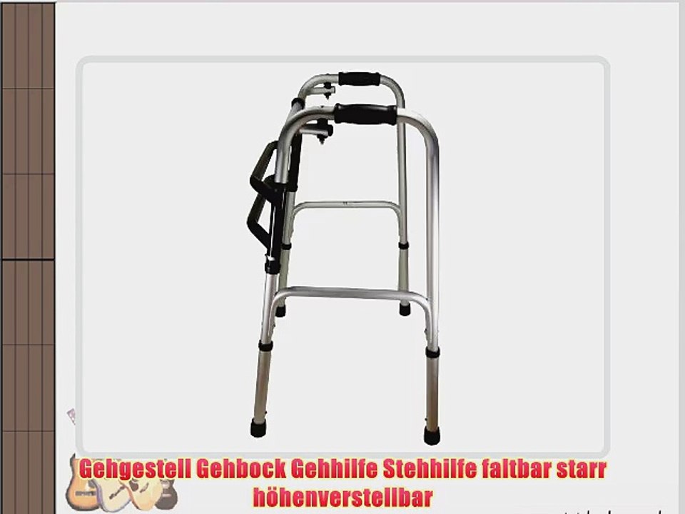 Gehgestell Gehbock Gehhilfe Stehhilfe faltbar starr h?henverstellbar aus Aluminium*Top-Qualit?t