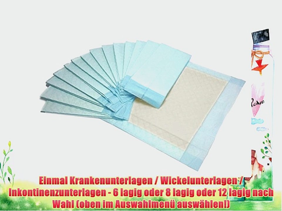 Einmal Krankenunterlagen Tiga Protect hellblau Wickelunterlagen Inkontinenzunterlagen Gr??en