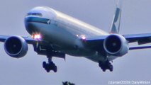 Boeing 777 Cathay Pacific Landing in Frankfurt Airport. Flight CX 289. Plane Spotting