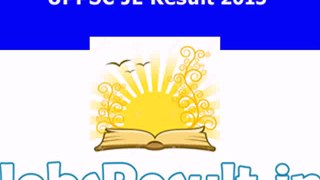 UPPSC JE Result 2015 Junior Engineer Exam Cut Off