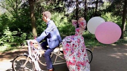 За кадром  видеосъемки свадебного клипа + снятый клип