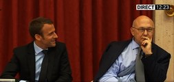 Emmanuel Macron n'a pas fait rire Michel Sapin, de retour après son accident