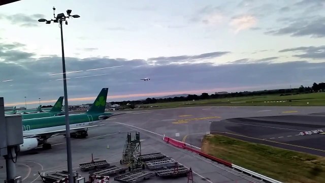 Ethiopian airlines landing Dublin airport 27-06-15