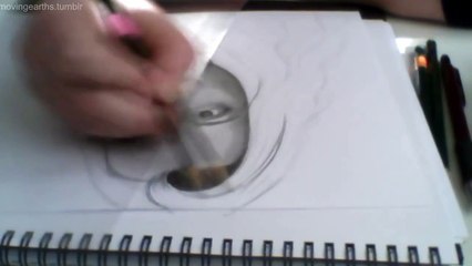 speed-drawing hair | Ziva David/Cote de Pablo