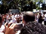 Aufführung eines Capoeira-Kampfes auf der Feira Hippie in Belo Horizonte (Ausschnitt)