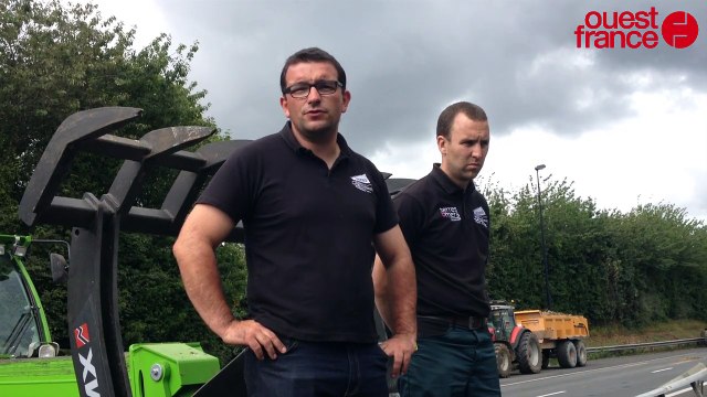 Agriculteurs sur le pont de l'Iroise, à Brest