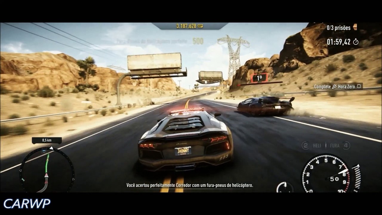 60 FPS Need For Speed Rivals Português-Lamborghini Aventador LP700-4 SV 2014 Policial