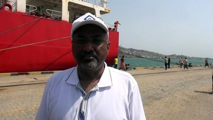 First UN aid ship in 4 months docks in Yemen's Aden