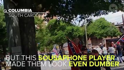 KKK Rally Gets Dumb Soundtrack It Deserves From Sousaphone-Playing Protester