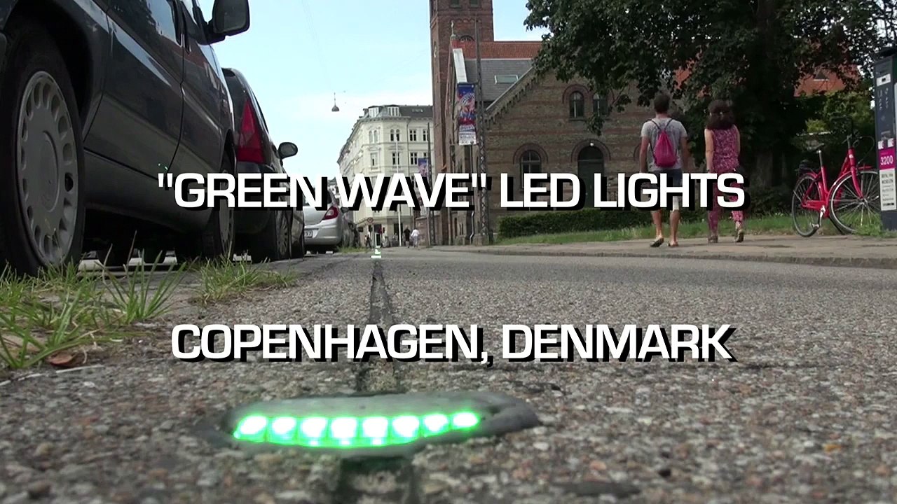 Streetfilms Snippets - Green Wave LED Lights (Copenhagen, Denmark)