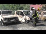 Busalla (GE) A fuoco quattro auto e un compressore (20.07.15)