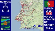 85 km - Portugal Auto-Estrada ( A 22 - IP 1 / E01 ) Algarve / Highways in Portugal
