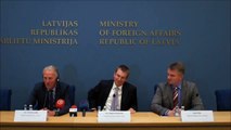 E.Rinkēviča un Dānijas Karalistes ārlietu ministra V.Sevndāla preses konference