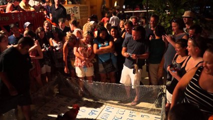 San Pedro's Famous Chicken Drop -- Where the inebriated cheer for chicken turd