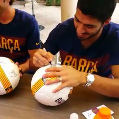 فيديو.. سواريز يجيب على سؤال طفل محرج!