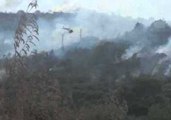 Firefighting Aircraft Used to Battle Blaze in Girona