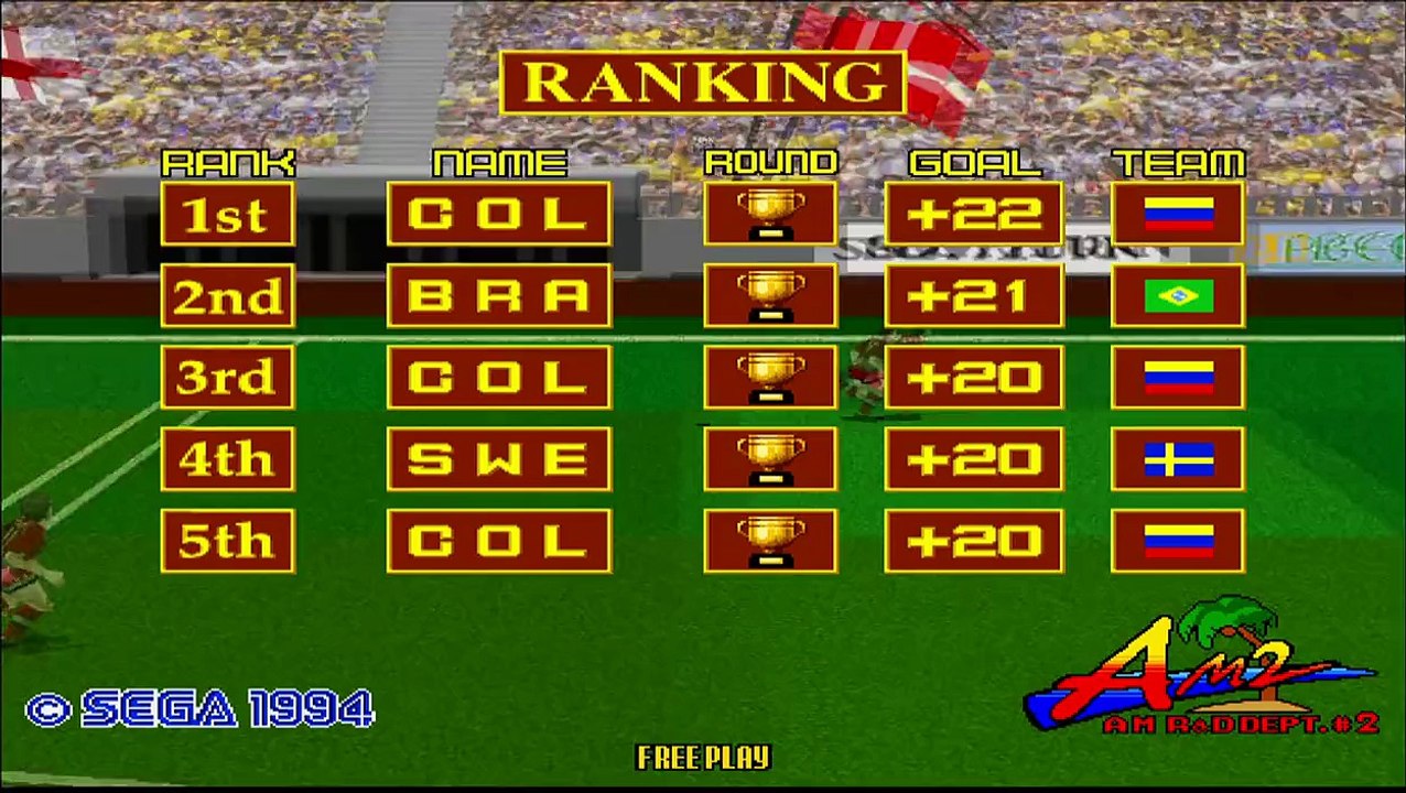 VIRTUA STRIKER 第1回 England英格蘭 上半場 1994 SEGA 街機 ARCADE