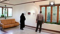 Exposición de caricaturas en el Museo de Arte Contemporáneo de Palestina en Teherán