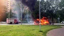 Beelden: Vrachtwagen in brand bij zuidelijke ringweg - RTV Noord