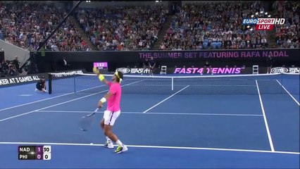 Rafael Nadal Vs Mark Philippoussis Exhibition Match 2015 Fast4Tennis Highlights HD